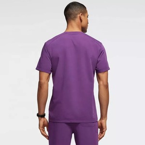 Vente en gros usine : Tenues médicales confortables pour hommes, en tissu sergé Spandex, couleur et design personnalisables - Product Image 2