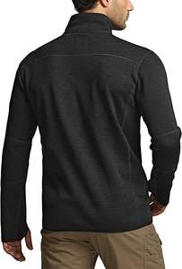 Pull polaire thermique pour homme, style pompier, imprimé, utilitaire, décontracté, pour l'extérieur, avec col et poche poitrine zippées, 100% - Product Image 2