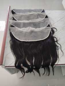 13x4 13x6 Frontal de encaje HD con cabello virgen indio Remy natural ondulado - Product Image 1