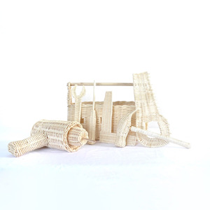 Juego de herramientas de ratán hecho a mano, juguetes en miniatura para niños, juguete de simulación para niños y niñas - Product Image 3