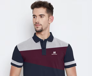 Camiseta Polo para Hombre Hawk Eye, Diseño Color Block, Manga Corta, Algodón Oxford, Transpirable, Diseño Casual, Logotipo Frontal - Product Image 4