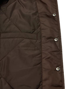 Veste en satin personnalisée avec logo, style baseball, col montant, style hip-hop, style universitaire, style sport d'hiver, tissu en toile de soie, à capuche - Product Image 4