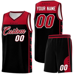 Ensemble d'uniformes de basketball personnalisés pour brunches sportifs, avec logo d'équipe, nom et numéro, impression par sublimation, broderie 3D, 100 % polyester - Product Image 1