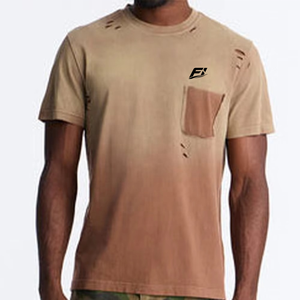 Camisetas al por mayor para hombre con cuello redondo, 200 GSM, de algodón lavado, estilo vintage desgastado, oversize, streetwear, camisetas personalizadas, proveedor a granel, EE. UU. - Product Image 1