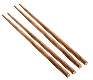 Palillos Redondos de Madera Minimalistas, Lisos y Reutilizables para Comidas Asiáticas, Palillos de Madera de Color Natural, Palillos de Madera de Wenge - Product Image 4