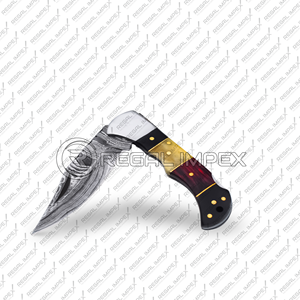 Handmade Carbon Steel Folding Knife Wood Handle Steel Bolster <b>Multi</b>-Functional EDC <b>Tool</b> 7.5" Pocket <b>Camping</b> Gift Father Regal - Product Image 1