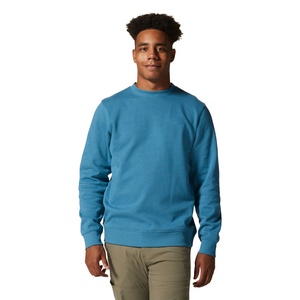 Logo de broderie personnalisé hommes sweat-shirt uni en coton vierge polaire col rond sweat vente en gros hommes Streetwear sweat-shirt à la mode - Product Image 1