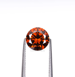 Diamant de laboratoire rouge de 2,0 carats, 8,00 mm |   Diamant rond taille brillant |   Diamant cultivé en laboratoire |   Diamants en vrac pour bijoux de mariage - Product Image 2