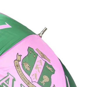 Paraguas de Golf Jumbo AKA, Resistente al Viento, Extragrande, Verde y Rosa, Doble Toldo con Escudo Bordado - Product Image 4