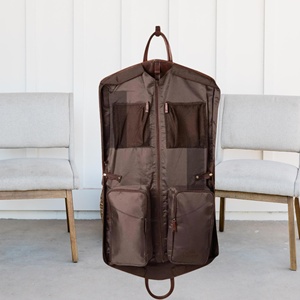 Housse de Costume Moderne en Cuir Véritable Pleine Fleur avec Fermeture Éclair, Étui de Voyage Premium en Cuir de Vachette pour Uniformes, Vente en Gros, LSC-0025 - Product Image 2