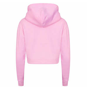 Sudaderas con capucha coreanas de algodón recortadas al por mayor para mujer, sudaderas con capucha de punto liso negro polar claro personalizadas - Product Image 5