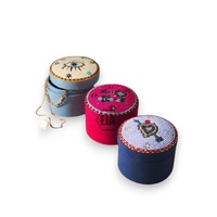 ART INDIEN EXOTIQUE Boîtes à bonbons personnalisées faites à la main, écologiques, brodées de perles, personnalisables, cadeaux d'anniversaire, nouveau-né, 10 ml