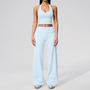 Ensemble de yoga pour femmes, soutien-gorge de sport et leggings, deux pièces, vêtements de sport, tenue de fitness, entraînement, gym, exercice - Product Image 3