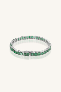 Pulsera de Esmeralda en Plata de Ley 92.5 KLSB-20628 - Product Image 3