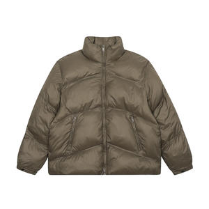 Mens Winter Coated <b>Stand</b> Front Eco-Friendly Heavy <b>Weight</b> Puffer Jacket Wholesale Custom OEM Service for US Streetwear Labels - Product Image 5