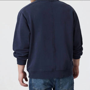 เสื้อสเวตเชิ้ตคอกลม แขนยาว ผ้าฝ้ายฟลีซ 100% ระบายอากาศได้ดี มีซับใน แบบสวมหัว ยูนิเซ็กซ์ ลายเรียบ สำหรับฤดูหนาว รับผลิตแบบ OEM - Product Image 6