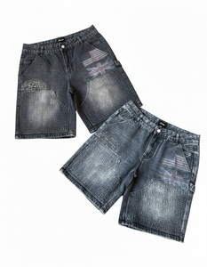 Fashion Streetwear <b>Mens</b> Baggy <b>Cargo</b> Shorts Hip Hop Multi Pockets Casual Skater Knee Length <b>Jogger</b> Denim Shorts Pants - Product Image 5
