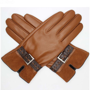 Guantes de Motocicleta de Cuero para Hombre, de Alta Calidad, Suaves, sin Forro, Estilo Liso, Térmicos y Ecológicos - Product Image 5
