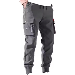 Pantalon cargo durable pour homme avec ceinture élastique et poches fonctionnelles pour les voyages et les aventures en plein air - Product Image 3