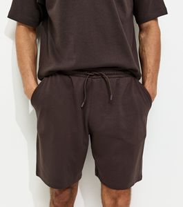 Ensemble de survêtement personnalisé en coton pour homme : sweat-shirt à col rond et short uni - Product Image 3