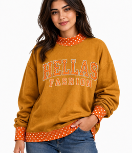 Suéter de Cuello Alto para Mujer, Ligero, de Algodón y Felpa, con Logotipo Personalizado, Mangas Largas, para Uso Diario en Invierno, Superventas - Product Image 1