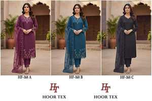Ensemble haut et bas en viscose douce effet cristal avec dupatta en organza lourd brodé pour un look shalwar kameez féminin sans plis - Product Image 3
