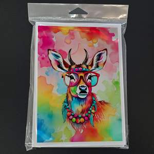 Whimsical A7 Size <b>5x7</b> New Hippie Animal Deer Blank Note Greeting Cards Pack of 8 with <b>Envelopes</b> - Product Image 3
