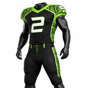 Camiseta de Fútbol Americano Personalizada al por Mayor para Adultos, Transpirable, de Malla, Lisa, sin Estampado, Ropa de Protección - Product Image 2