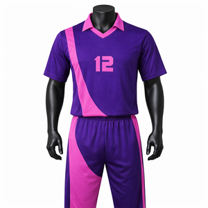 Mens Cricket Team Uniform V Neck Polo Style Jersey <b>Trouser</b> Set Moisture Wicking OEM ODM Manufacturer - Product Image 1