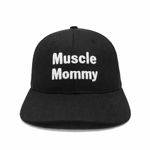 Sombreros de camionero de moda deportivos de algodón 100% de alta calidad logotipo personalizado bordado 3D negro músculo mamá malla para exteriores - Product Image 1