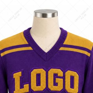Customized Omega Acrylic Embroidered Winter Sweater Fraternity High Quality Phi <b>Men</b> Breathable V-neck D9 Greek Sweater - Product Image 5