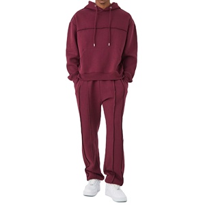 2024 survêtement en coton éponge lourd personnalisé pour hommes avec logo brodé couture 3D personnalisé pour hommes - Product Image 1