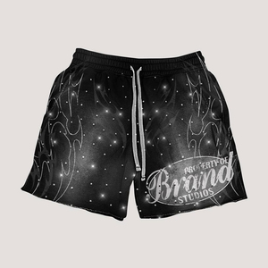 เสื้อยืดชุดเซ็ตผู้ชายคุณภาพสูง ดีไซน์ลายพิมพ์ซับลิเมชั่นประดับคริสตัลแบบย้อมสีเอซิด ผลิตจากผ้าฝ้าย 100% ระบายอากาศได้ดี สวมใส่สบาย - Product Image 5