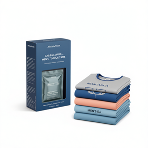 Camiseta de Verano Informal Transpirable de Algodón Tejido para Hombre, Cuello Redondo, Color Liso - Product Image 3