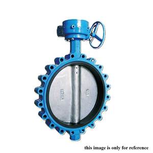 Válvula de Mariposa Industrial Azul Tipo Lug con Volante de Acero Inoxidable para Control de Fluidos - Product Image 2
