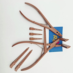 Pinzas de Acero Inoxidable para Extensiones de Cabello, Herramienta de Presión Adhesiva Resistente al Calor, Pinzas de Dos Orificios para Uso Comercial - Product Image 5
