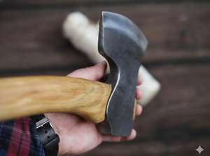 Tomahawks de un solo filo forjados a mano en acero 52100 para tallado y escultura en madera DIY - Product Image 3