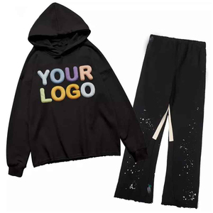 Conjunto de Sudadera con Capucha y Pantalones Deportivos de 6 Paneles con Logotipo Personalizado, de Alta Calidad, 300 g/m², 100% Algodón Felpa, Dos Piezas, Unisex, Ecológico - Product Image 6
