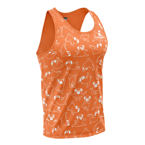 Vêtements de sport sans manches en Spandex/Polyester respirant, sans couture, à séchage rapide et extensible dans les quatre sens, avec impression numérique personnalisée en gros - Product Image 3