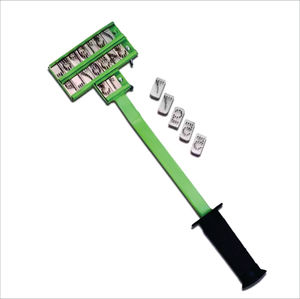 Marteau à tatouer en acier galvanisé à 3 rangées, taille de caractères 20 mm, instruments vétérinaires aux propriétés similaires aux pinces à tatouer - Product Image 2