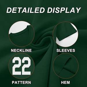 Camiseta Personalizada con Cuello en V y Estampado de Número, al por Mayor, Unisex, Estilo Urbano, Informal, de Verano, en Jersey de Poliéster - Product Image 3