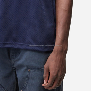 2025 verano último diseño hombres recortada malla fútbol Jersey Streetwear moda fútbol Jersey impreso diseño Logo - Product Image 5