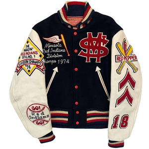 Wholesale RAPID SPORTS Men's XS Size Woolen Varsity <b>Jacket</b> Breathable Stand Collar <b>Heated</b> Winter Custom Embroidered <b>Jacket</b> - Product Image 4