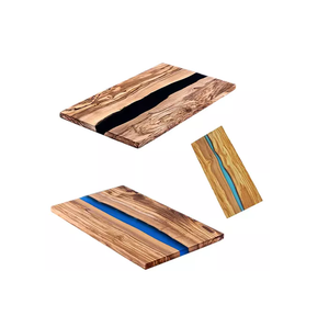 Bandeja de madera y resina para desayuno, de primera calidad, pulida, hecha a mano, artesanal, para uso en bodas y fiestas. - Product Image 5