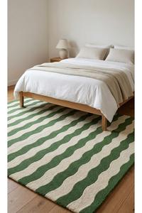 Tapis et carpettes décoratifs tuftés à la main en laine avec support stable pour un style de sol moderne - Product Image 5