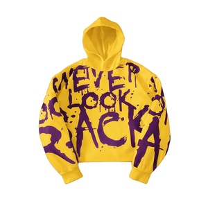Sudadera con Capucha Personalizable para Hombre, Cuello Redondo, Informal, de Invierno, Tejido de Punto de Algodón y Elastano, con Estampado Digital de Letras y Dibujos en la Parte Delantera y Trasera - Product Image 1