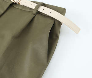 Shorts de Mujer con Cinturón, Estilo Urbano, Cómodos, Modernos, Casuales de Verano, con Cierre de Botones, Servicios OEM - Product Image 4