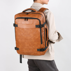 PU <b>Leather</b> Oxford Fashion Anti-Theft <b>Laptop</b> <b>Backpack</b> Zipper Large Capacity (20-39L) Unisex for Office School Use 15" Computer - Product Image 1