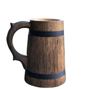 Classic Wood Tea <b>Cup</b> and <b>Saucer</b> Set Durable Leak-Proof Eco-Friendly Round Shape Business Gift Skies Traders Model WCS01 - Product Image 1
