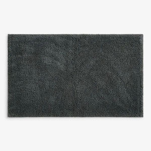 Ensemble de tapis de bain en coton gris foncé, rectangulaires, design moderne de luxe, serviettes absorbantes tissées, écologiques, antidérapants, antibactériens pour - Product Image 5
